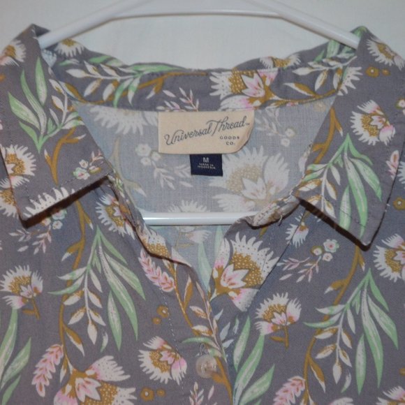 Universal Thread Dolman Sleeve Button Front Top M - Picture 3 of 4